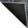 Charcoal Gray And Ivory Floral Medallion Washable Indoor Outdoor Area Rug - 4 of 4