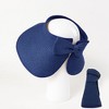 Anna-Kaci Women's Wide Brim Visor Hat with Bow Detail Adjustable Velcro Closure for Beach or Outdoor Protection - 4 of 4