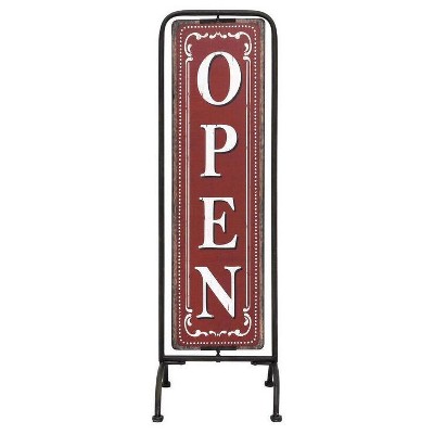 Metal Framed "Open/Closed" 2-Sided Sign Wall Décor - 3R Studios