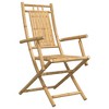 vidaXL Folding Patio Chairs 2 pcs 20.9"x26"x39" Bamboo - 4 of 4