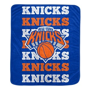 NBA New York Knicks Repeat Refresh Ultra Soft Blanket - 1 of 2