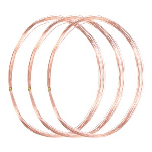 Unique Bargains Soft Pure Copper Jewelry Making Gardening Wire 3 Rolls - 1 of 4