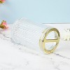 Cameo Toothbrush holder, Holds Your Toothbrushes and Toothpaste - Great Makeup Brush Holder, Non-Slip Protective Silicone Feet, Heavy Duty Glass - 3 of 4