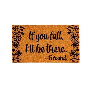 28" x 16" Nature Coir Mat, If You Fall - 1 of 4