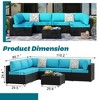 Celebalcony 7 Piece Outdoor Patio Seating Group with Cushions Light  Blue - 3 of 4