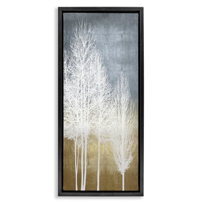 Stupell Industries Tall Bare White Trees Nature, 11" x 25"