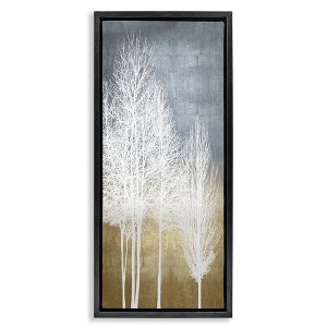 Stupell Industries Tall Bare White Trees Nature, 11" x 25" - 1 of 4