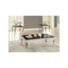 Coaster,Carone Rectangular Glass Top Coffee Table Black and Chrome - 3 of 4
