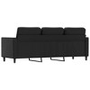 vidaXL Black 3-Seater Sofa - Faux Leather, Sturdy Metal Frame, Comfortable Seat Experience, 242.5 lb Load Capacity - 4 of 4