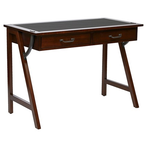 44 Dorset Computer Desk In Cider With Trestle Solid Wood Legs