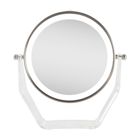 Zadro Brooklyn Oval LED Makeup Mirrors w/ Magnification & Marble Tray