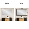Amanti Art Mirror Makeover Bathroom Mirror Frame Border Kit - Fully Assembled Peel and Stick Frame - Mirror NOT Included - Bark Rustic Char Trim - 4 of 4