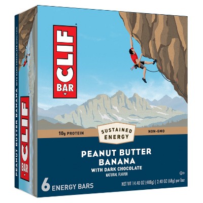 Image of CLIF Bar Peanut Butter Banana with Dark Chocolate Energy Bars - 6ct