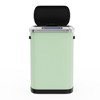 Dolonm 50L Automatic Sensor Trash Can - Mint Green, Hands-Free Stainless Steel Bin with Silent Closing Lid - 4 of 4