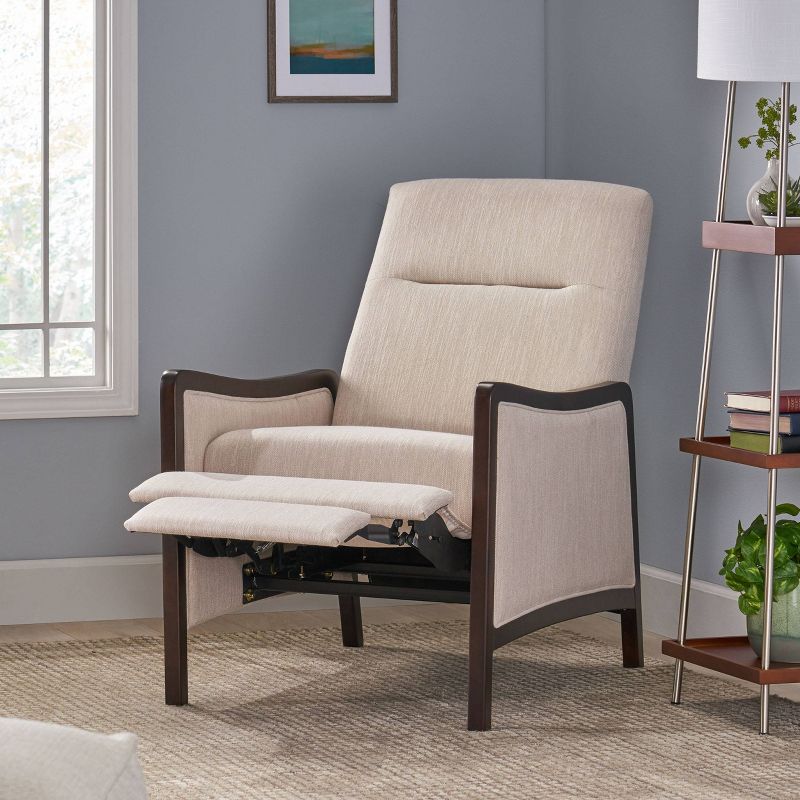 Veatch Contemporary Upholstered Pushback Recliner - Christopher Knight Home, 4 of 9
