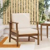 Christopher Knight Home Perla Outdoor Club Chair Acacia Wood Teak/Cream - 2 of 4