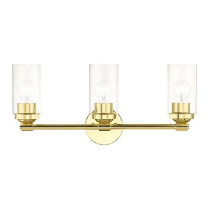 Livex Lighting Whittier 3 - Light Vanity in  Polished Brass - 1 of 4