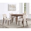 Comfort Pointe Bonito Round Dining Table Walnut Finish: Hardwood Veneer, 4-Seat, Transitional Style - 2 of 4