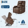Garvee Power Lift Recliner Chair, PU Leather Sofa with Charging Ports, Cup Holders, Electric Stand Assist, Remote Control, Brown - 2 of 4
