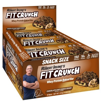 FITCRUNCH Chocolate Chip Cookie Dough Snack Bar - 9ct