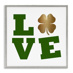 Stupell Industries St Patrick's Day Clover Love Framed Giclee Art - 1 of 4