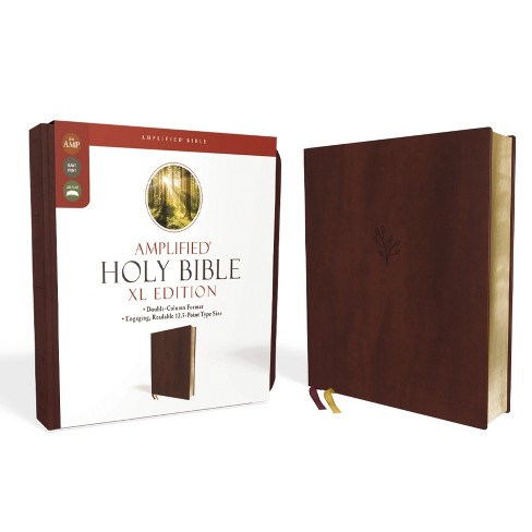 Amplified Holy Bible, XL Edition, Leathersoft, Burgundy - by  Zondervan (Leather Bound) - image 1 of 1