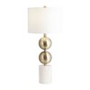 SAGEBROOK HOME 30" Stacking Orbs Marble Table Lamp Gold/White: UL Listed, Polyester Shade, Iron Body - 2 of 4