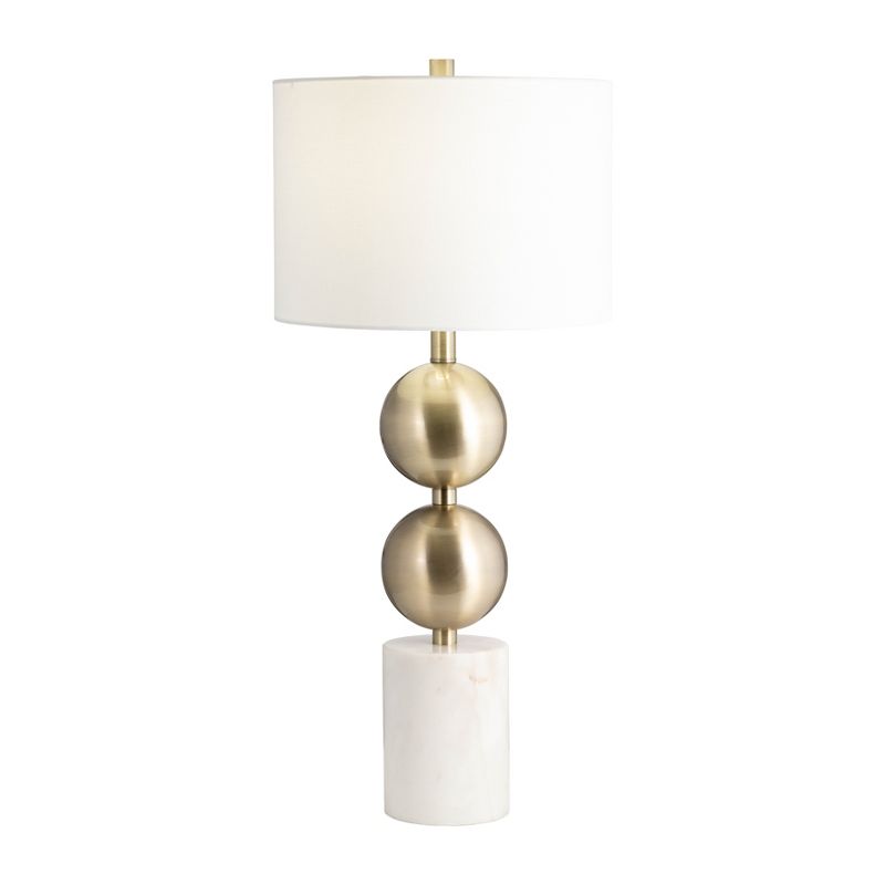 SAGEBROOK HOME 30&#34; Stacking Orbs Marble Table Lamp Gold/White, 2 of 9