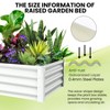 Large Outdoor Planter Boxes Kit Set of 2, Galvanized Steel Raised Garden Bed with Open-Ended Base Design, Elevated Planter - 3 of 4