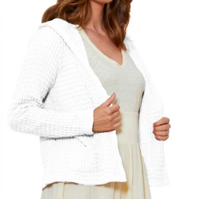 Women's Cropped Hoodie Open Cardigan - mododoc