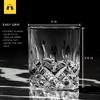LEMONSODA Crystal Cut Old Fashioned Whiskey Glasses 10oz - 4 of 4