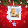 Polarx 4.5 Inch Baby Boy First Picture Frame Ornament Christmas Tree Ornament , Christmas Decor Newborn Bottle Rattle Star (1PC) - 2 of 4