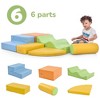 6-in-1 Climb Crawl Activity Play Set for Toddler Indoor Active Play Structure Climbing Crawling Toys Gym Equipment for Boys Girls Colorful - 2 of 4