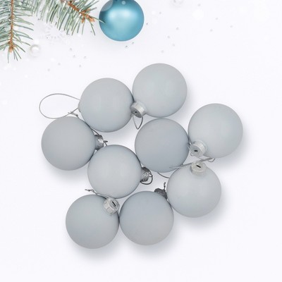 Pearl and Matte White Glass Christmas Ball Ornament Set