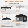 Canopy Tent 10x10 Easy Pop Up, Outdoor Shade Instant Canopy Tents, Comercial Instant Heavy DutyCanopy Pop Up Tent with 3 Sidewalls - 2 of 4