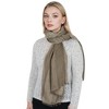 Anna-Kaci Vintage Textured Striped Scarf Lightweight Fringed Soft Warm Wrap Shawls for Women - 3 of 4