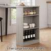 Whizmax 3-Piece 36in Wooden Counter Height Dining Table Set for Kitchen, Dining Room w/Storage Shelves, Metal Frame, 2 Barstools - 4 of 4