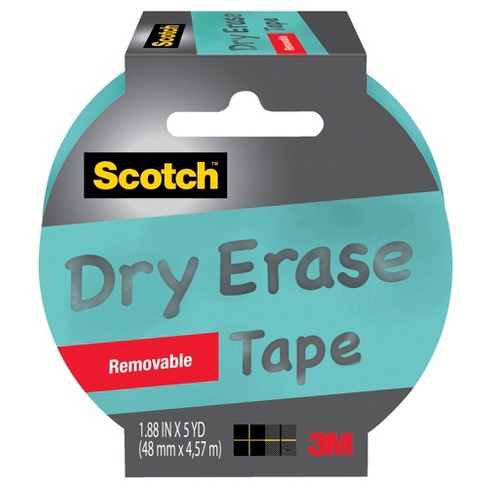 Scotch Dry Erase Removable Tape, 1.88 Inches X 5 Yards, Blue : Target