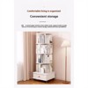 SKRAN Rotating Bookshelf with Drawer, 360 Display Tier Corner Bookshelf, Floor Standing Bookcase Storage Rack for Bedroom, Living Room - 4 of 4
