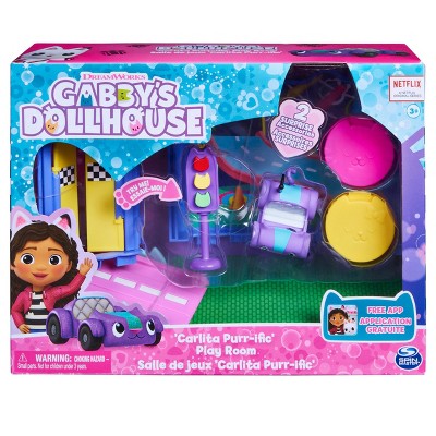 Gabby's Dollhouse Carlita Purr-ific Play Room with Carlita Toy Car