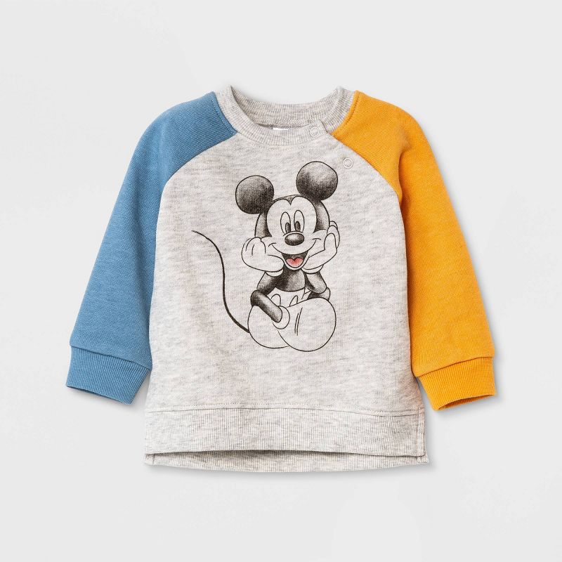 Baby Boys' Disney Mickey Mouse & Friends Top and Bottom Set - Gray, 3 of 8