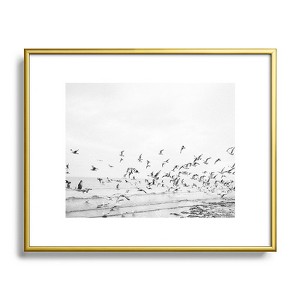 raisazwart Seagulls Coastal 8"x10" Gold Metal Framed Art Print - Deny Designs - 1 of 4