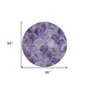Purple Lilac And Lavender Abstract Washable Indoor Outdoor Area Rug - 3 of 4