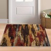 Modern Abstract Area Rug Boho Rug Bedroom Office Dining Room Washable Area Rug - 2 of 4
