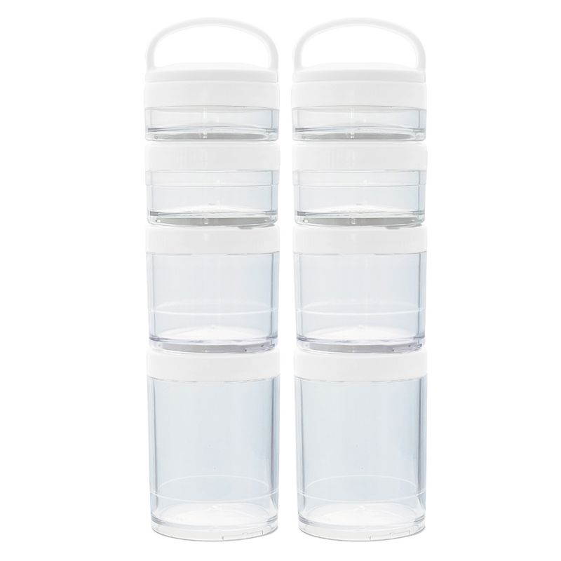 Link Portable Stackable Food Leak Proof Storage Containers Great For Snacks, Formula, Powders Portion Control  Airtight - 2 Set Bundle, 1 of 6
