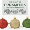 Hold N' Storage - Christmas Storage Container Box Stores Up to 54 - 3" Ornament with Adjustable Dividers to Protect and Store Holiday Décor - Red - 4 of 4