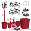 Hearth & Harbor Red Bathroom Set, Christmas Bathroom Sets, 6PC Bathroom Accessories Set, XMAS Bathroom Décor with Toilet Trash Can & Soap Dispenser - 3 of 4