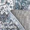 Washable Rug – Vintage Floral Print Carpet, Stain Resistant Non-Slip Low Pile Area Rug for Living Room, Bedroom, Dining Room - 4 of 4