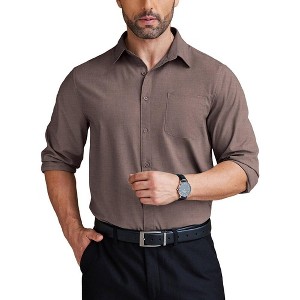 COOFANDY Mens Dress Shirts Wrinkle Free Long Sleeve Button Down Shirts Formal Business Shirt - 1 of 4