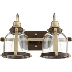 Quorum Lighting Banded Dome 2 - Light Vanity in  Aged Brass/Oiled Bronze - 1 of 1